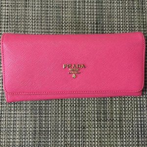 Prada pink wallet